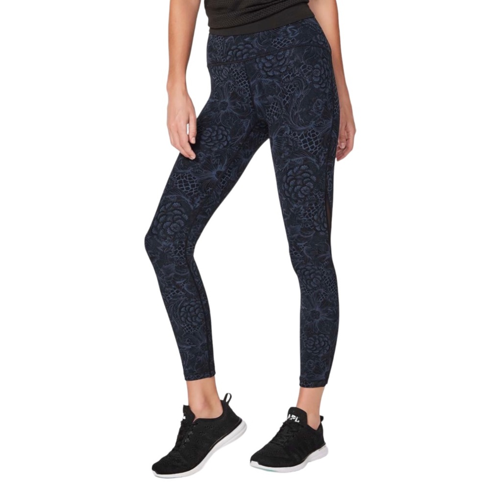 Lululemon Train Times 7/8 Pant 25" in Nouveau Mach Blue Black